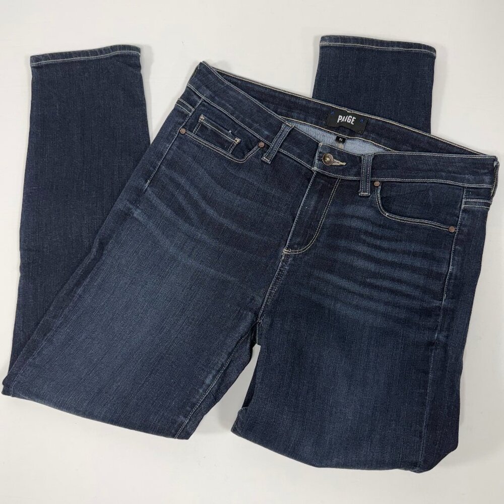 Skyline Ankle Peg PAIGE Dark Wash Denim Jeans Size 31